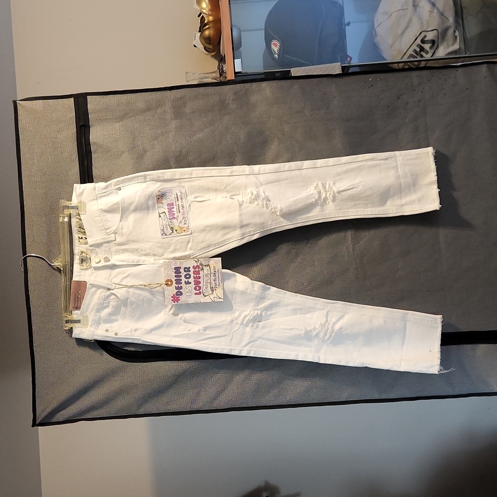 White Crop Jeans
